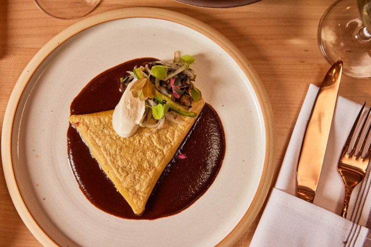 mole sauce on a plate