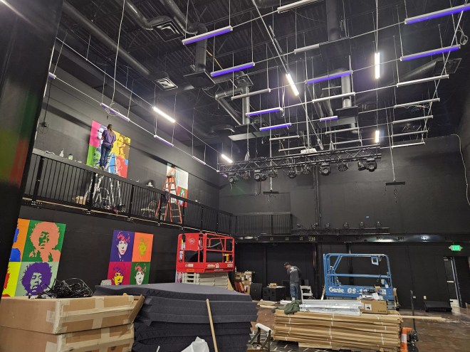 construction in a live music venue