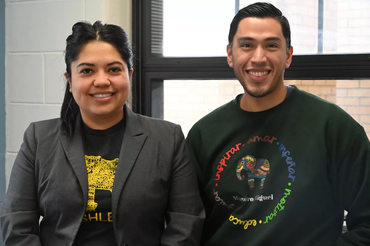 Janet Estrada and Miguel Fittoria work at Ashley Elementary.