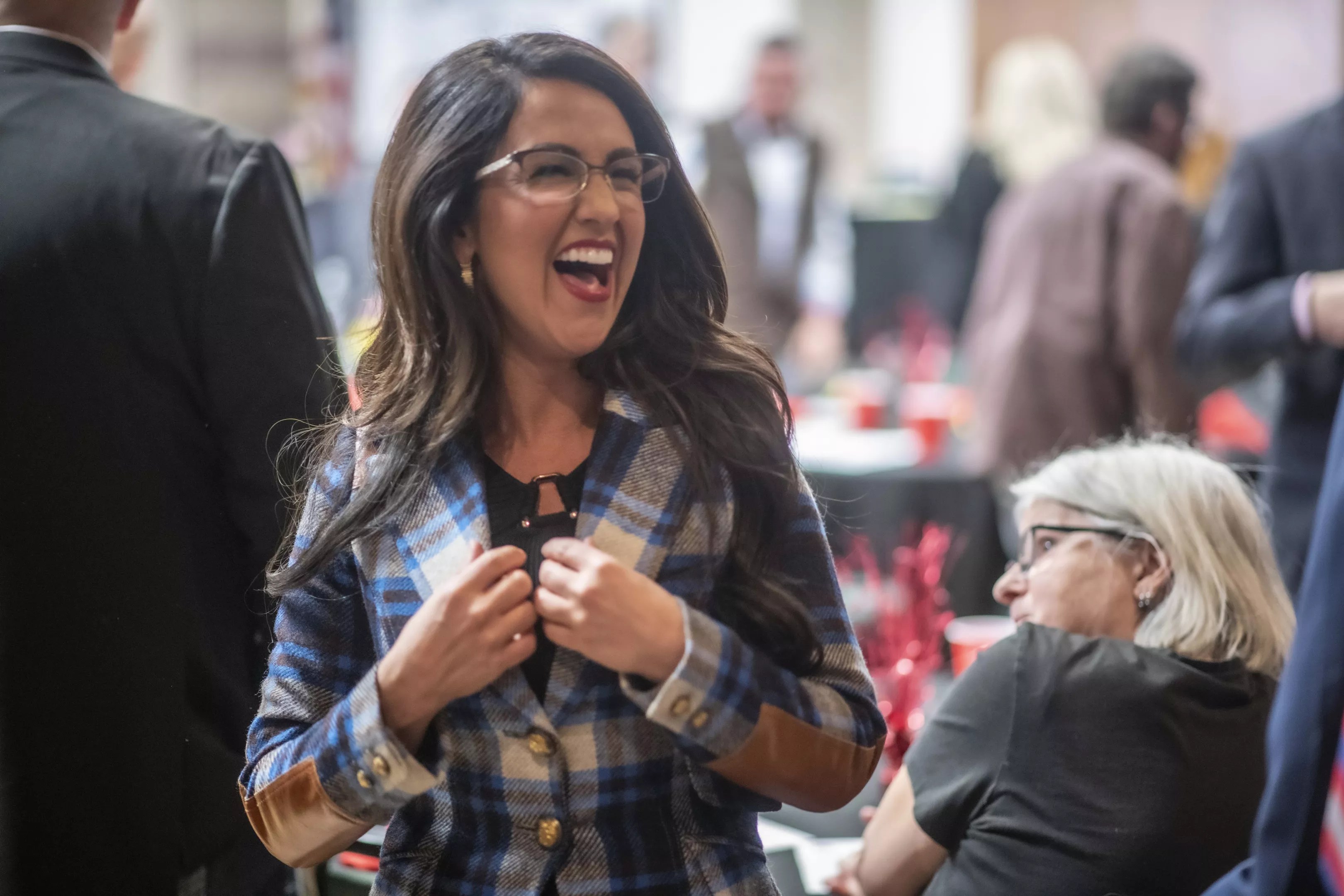 Lauren Boebert laughs