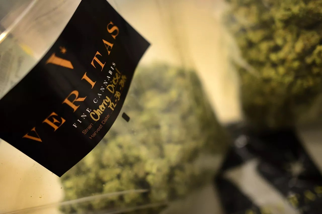 A bag of Veritas retail marijuana