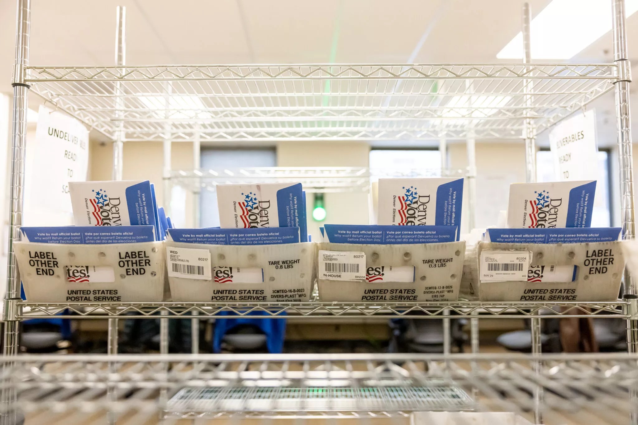 Colorado ballots in boxes