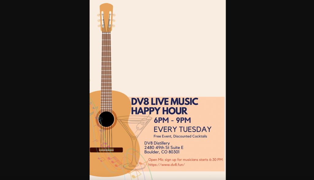 DV8 Live Music Happy Hour / Open Mic!