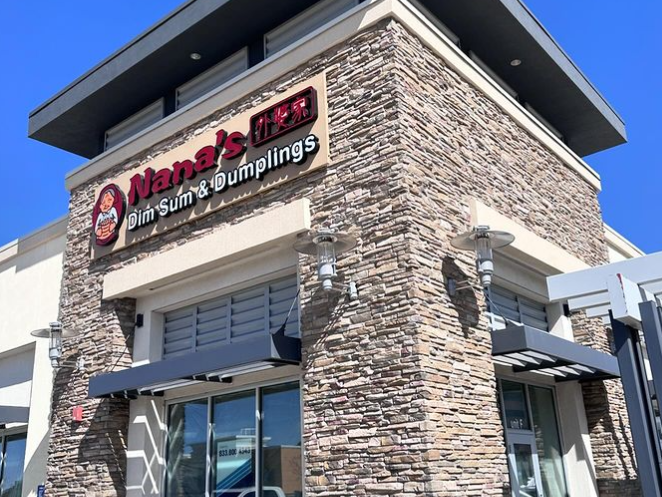 exterior of a building with a Nana's Dim Sum sign