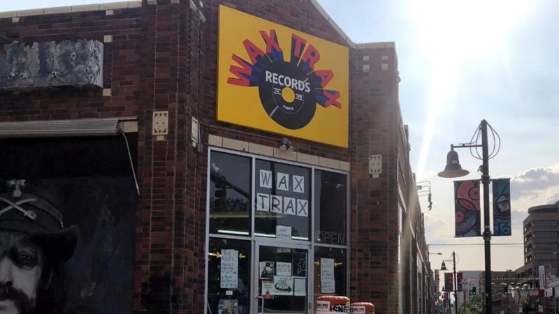 The storefront of Wax Trax Records in Denver