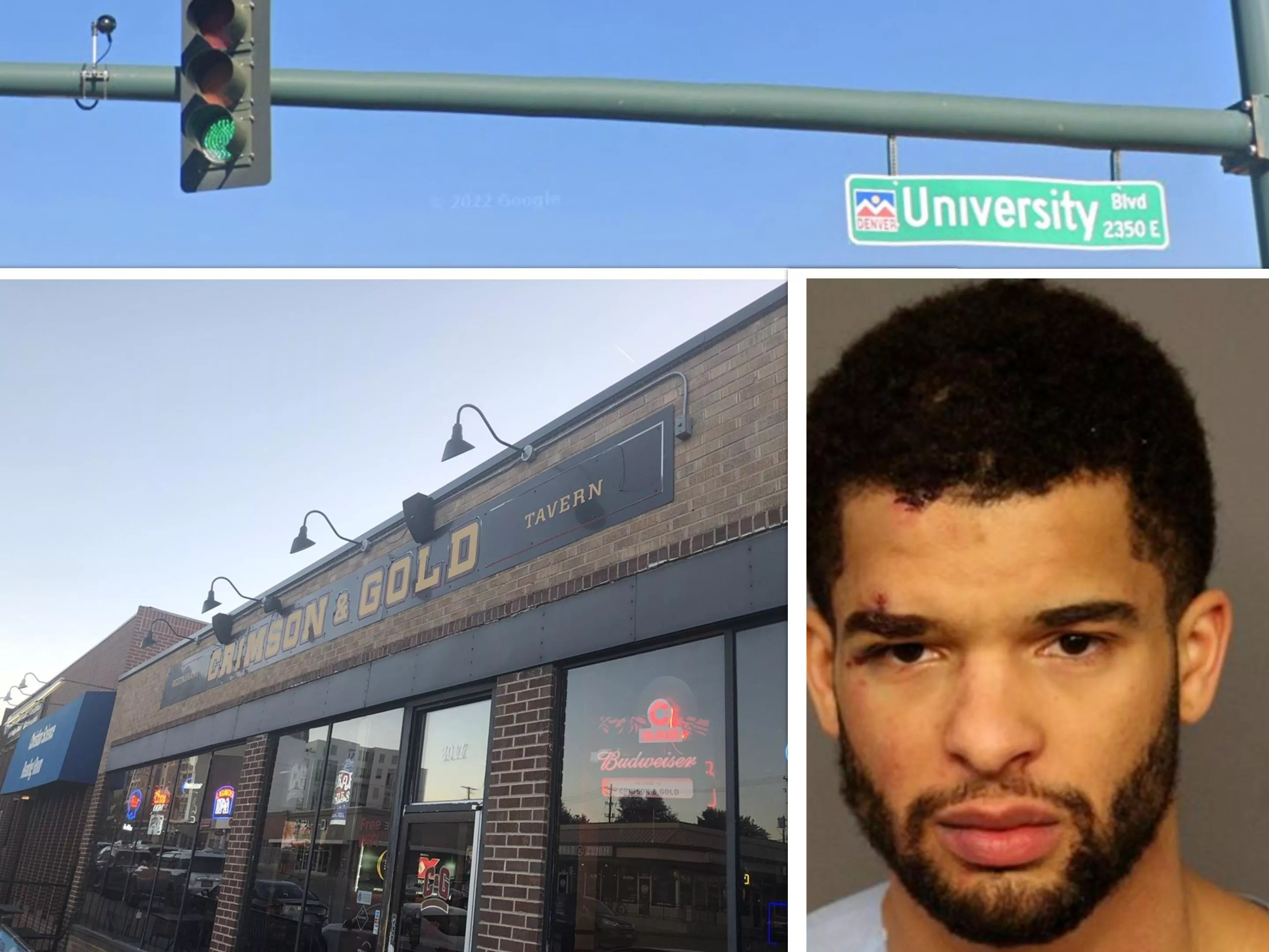 collage of coban porter, crimosn and gold tavern and street sign