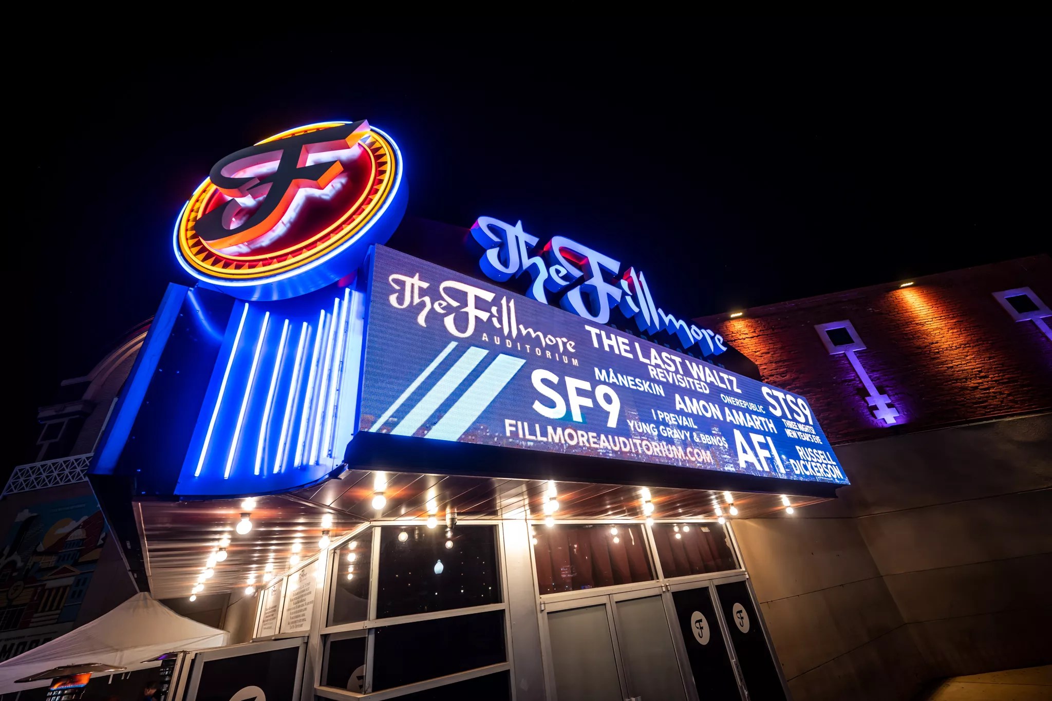 outside of the fillmore auditorium in denver