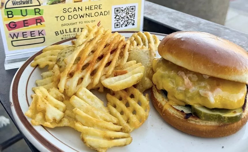 cheeseburgerburger with chips