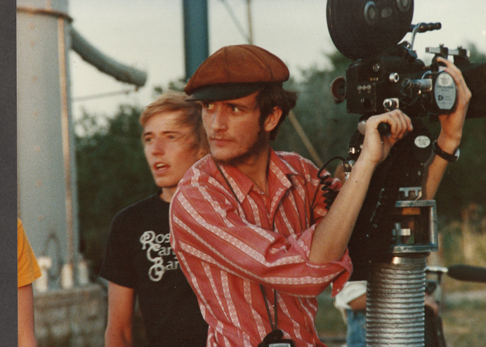 two men filming a movie