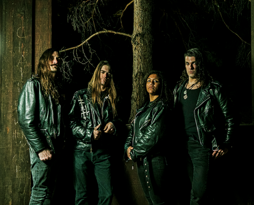 metal band poses for a group photo