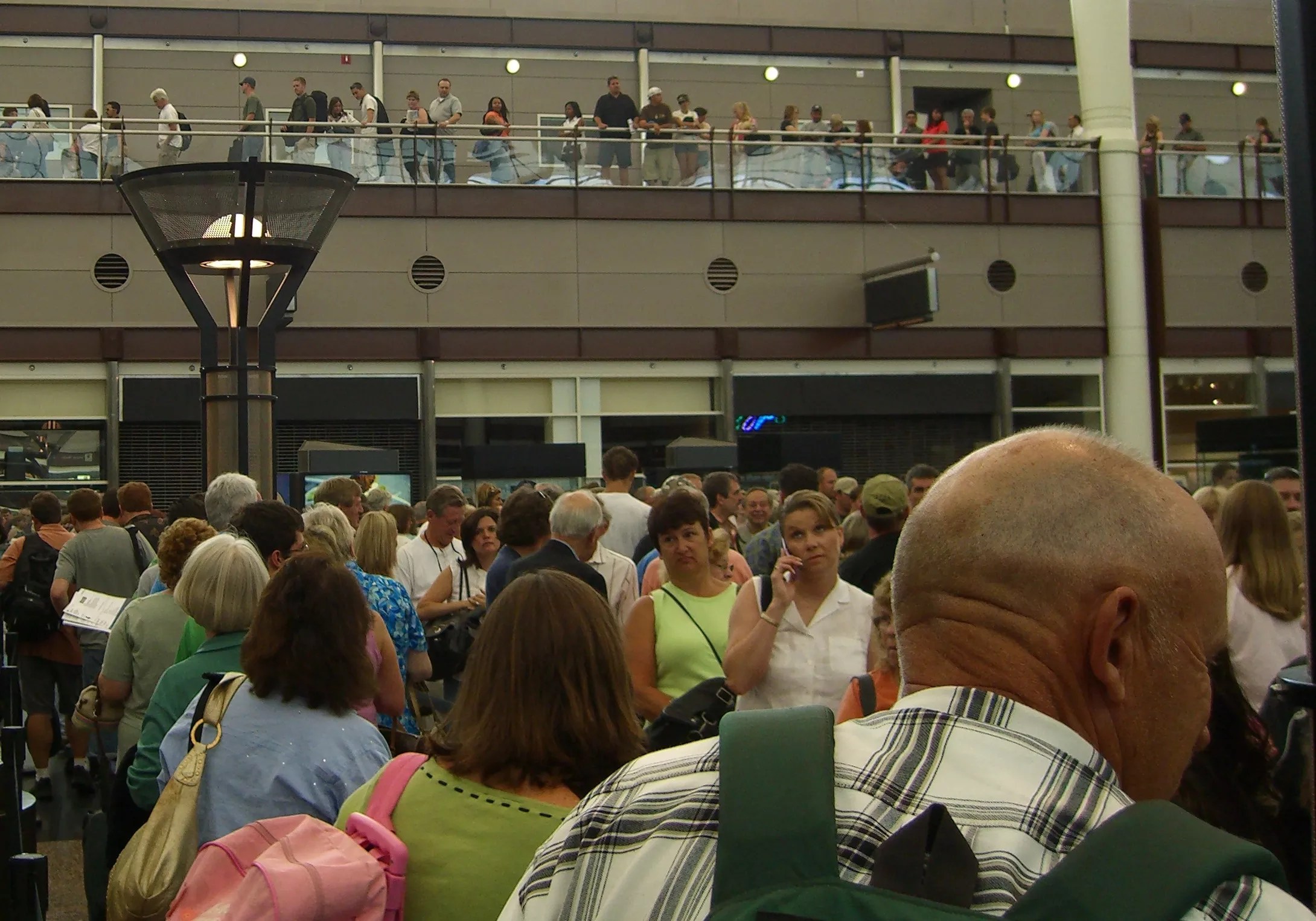 Security TSA line at Denver airport