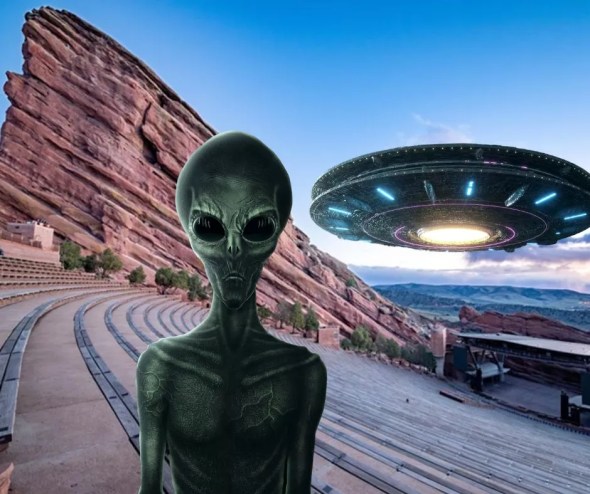 alien and UFO at Red Rocks Amphitheatre