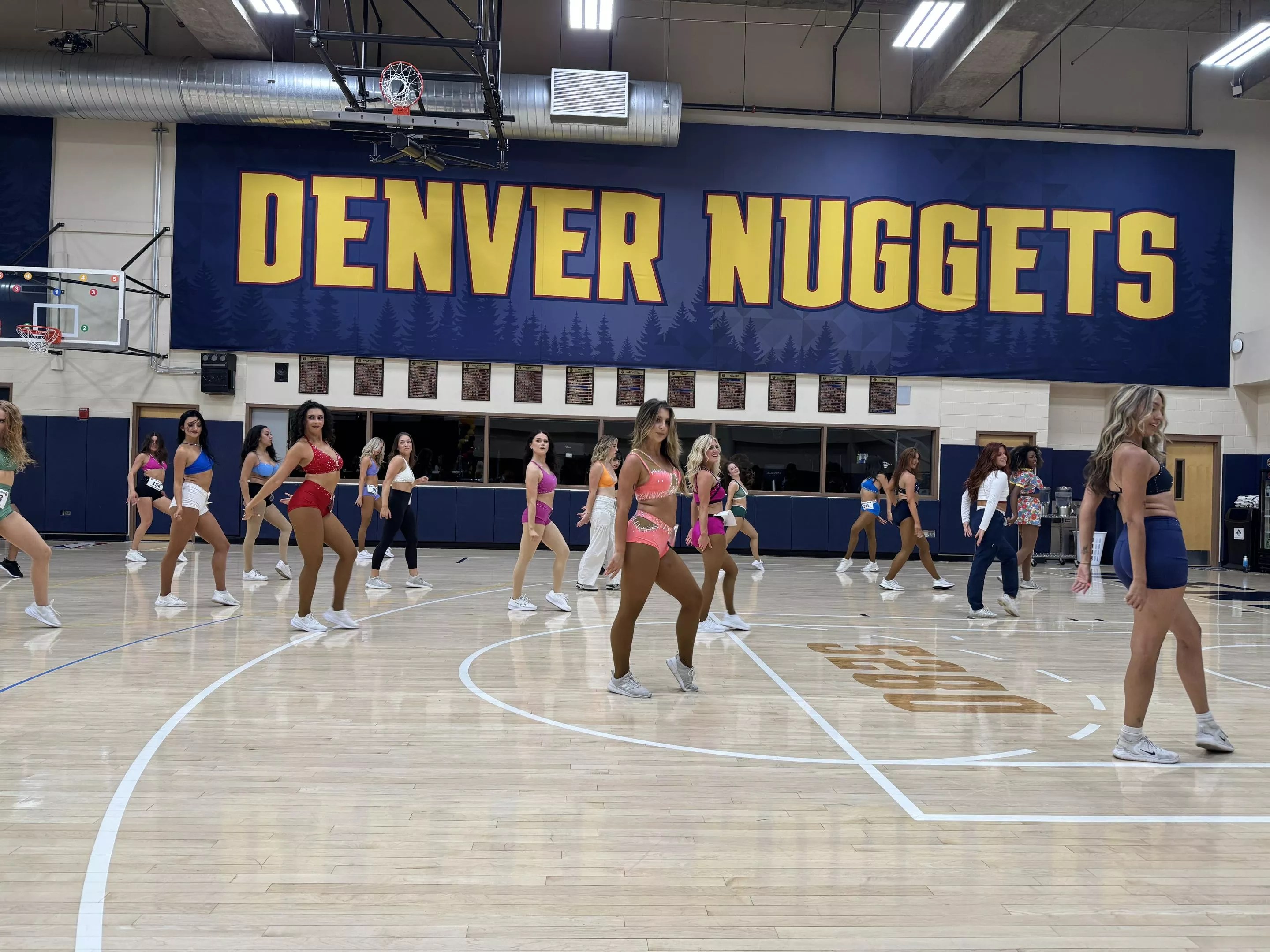 Dancers audition for the Nuggets