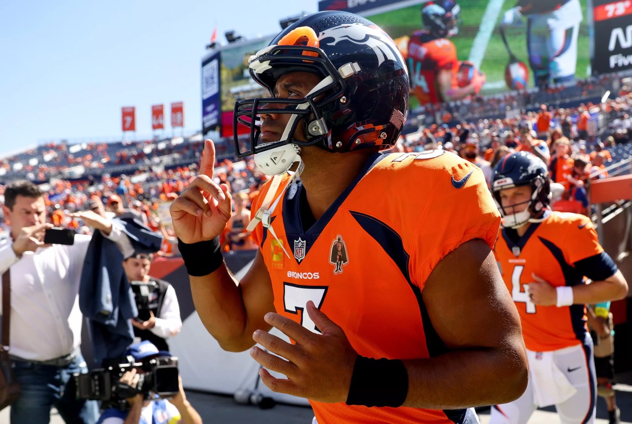 Denver Broncos quarterback Russell Wilson