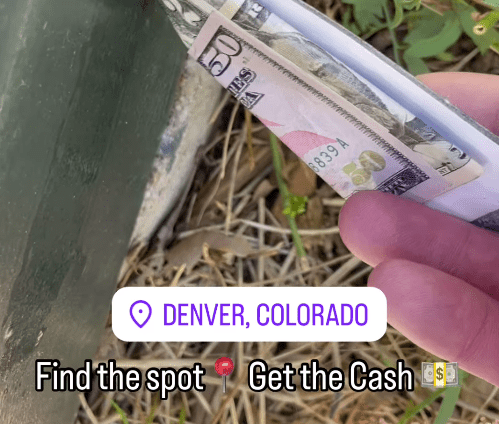 Man holds a $50 bill on Instagram