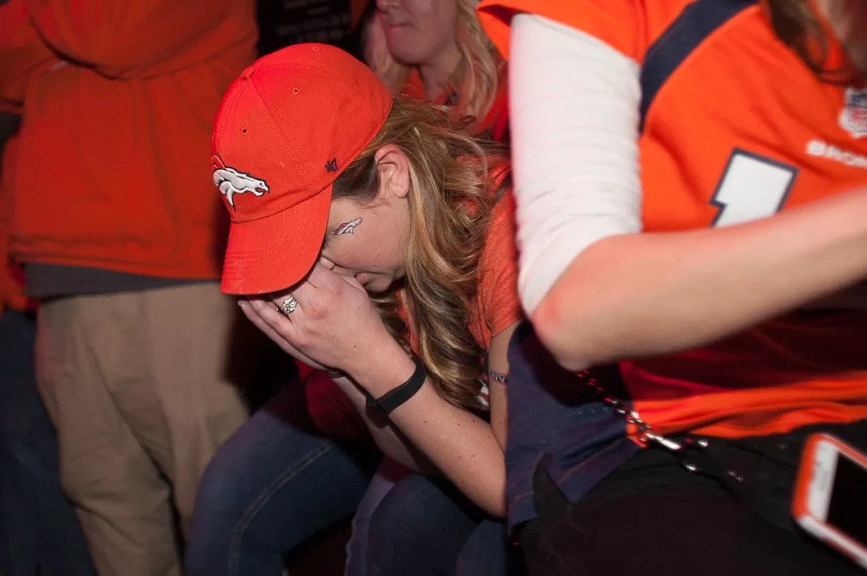 Broncos fan crying