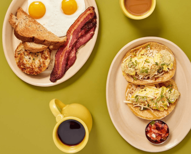 various breakfast foods