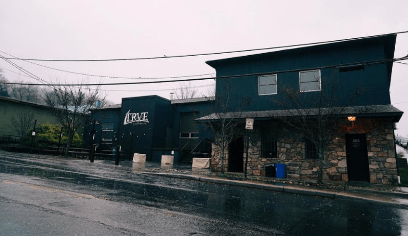 exterior of a black building