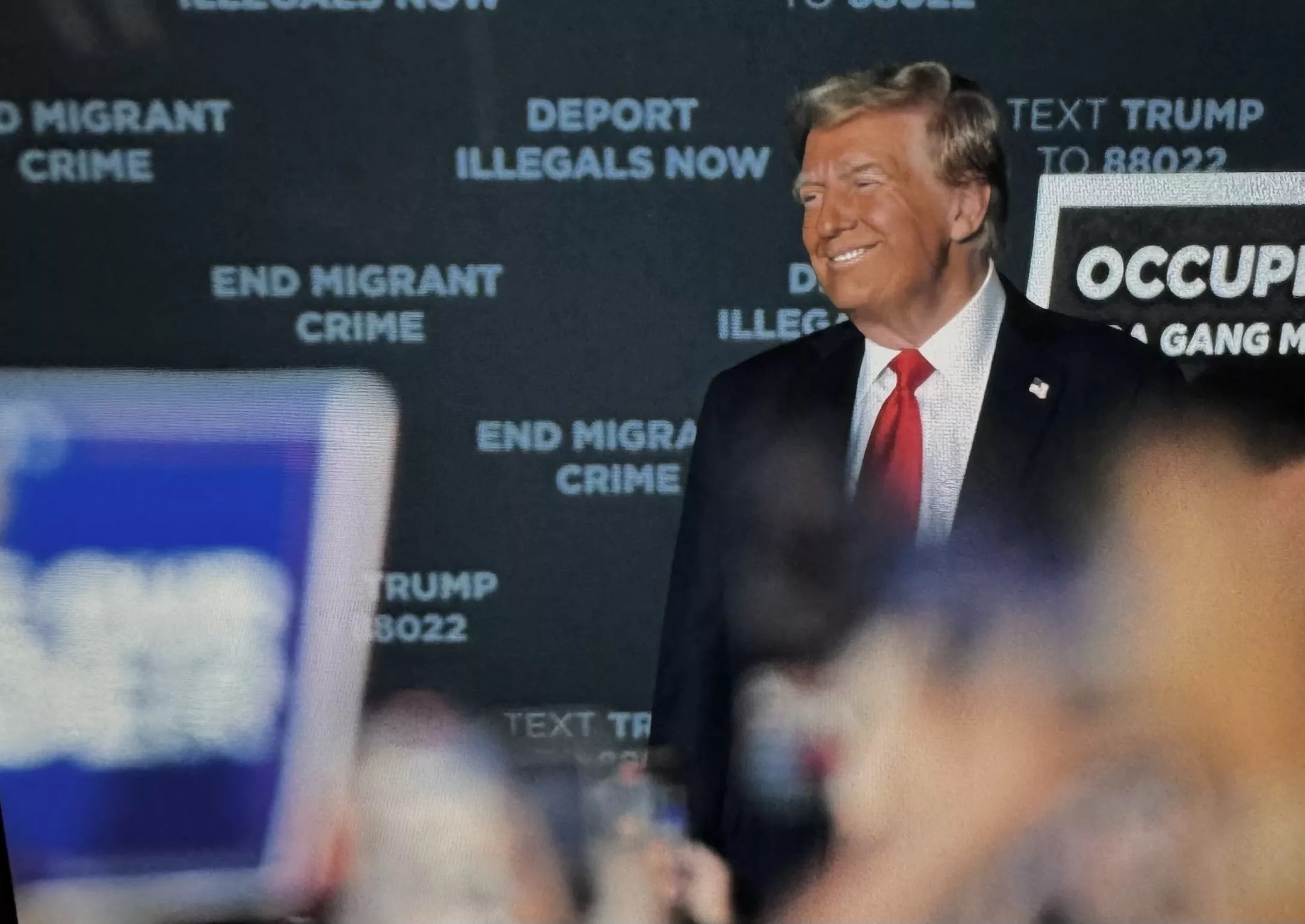 Donald Trump before speech