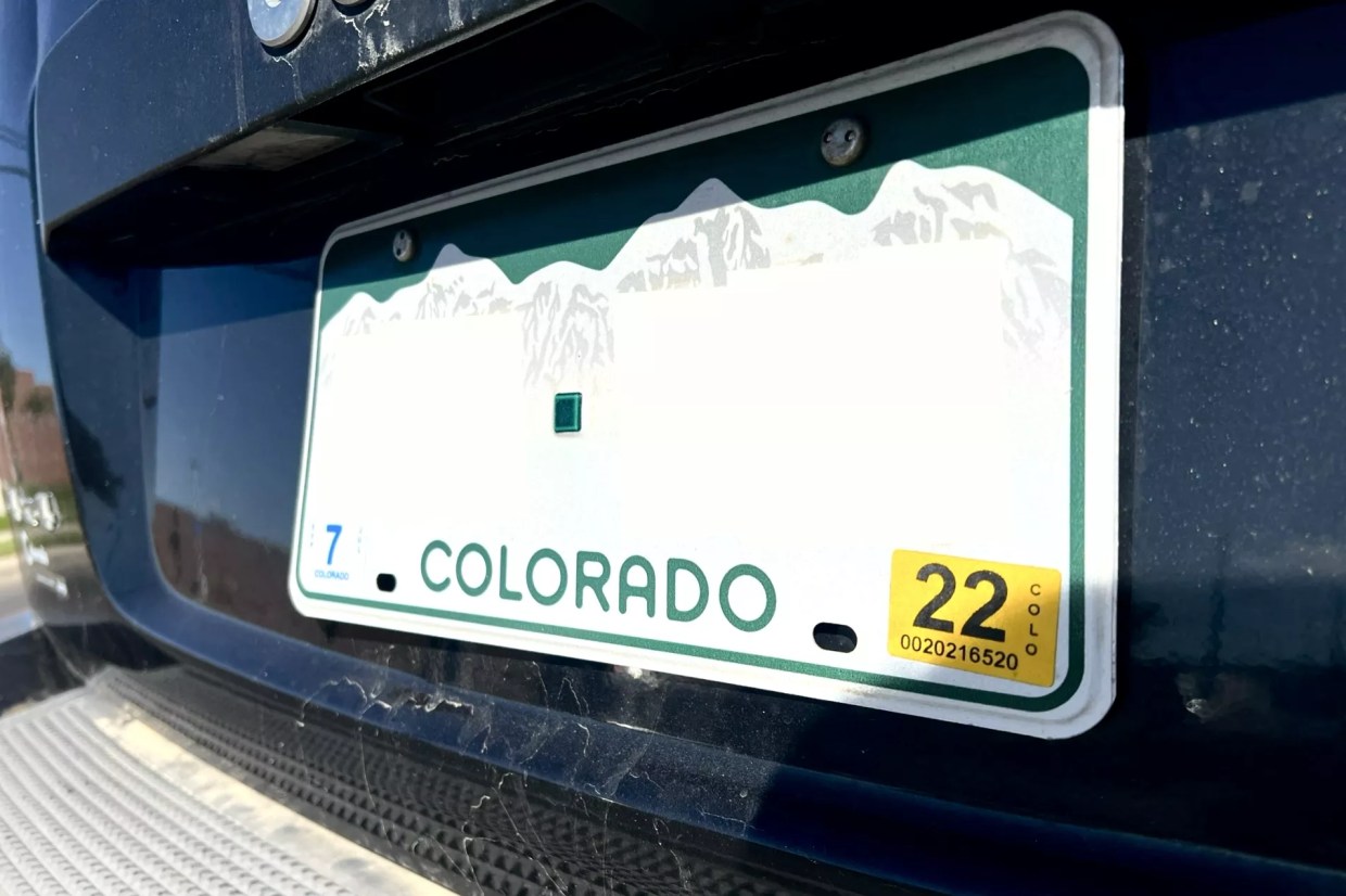 Colorado license plate