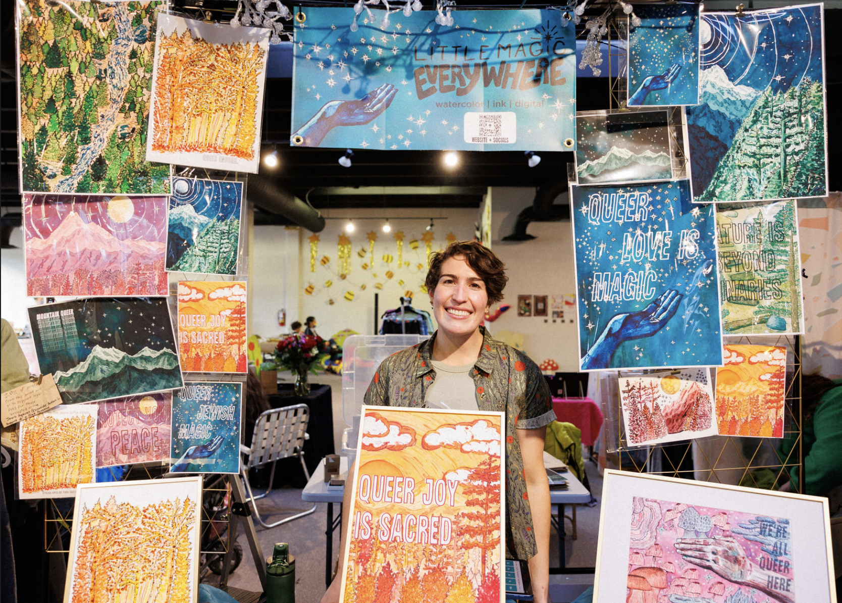 woman at a queer art market