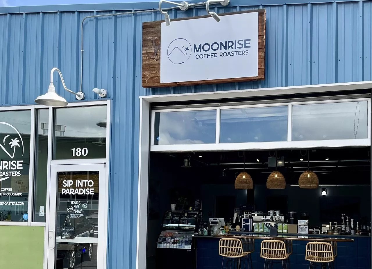 front of a coffee shop