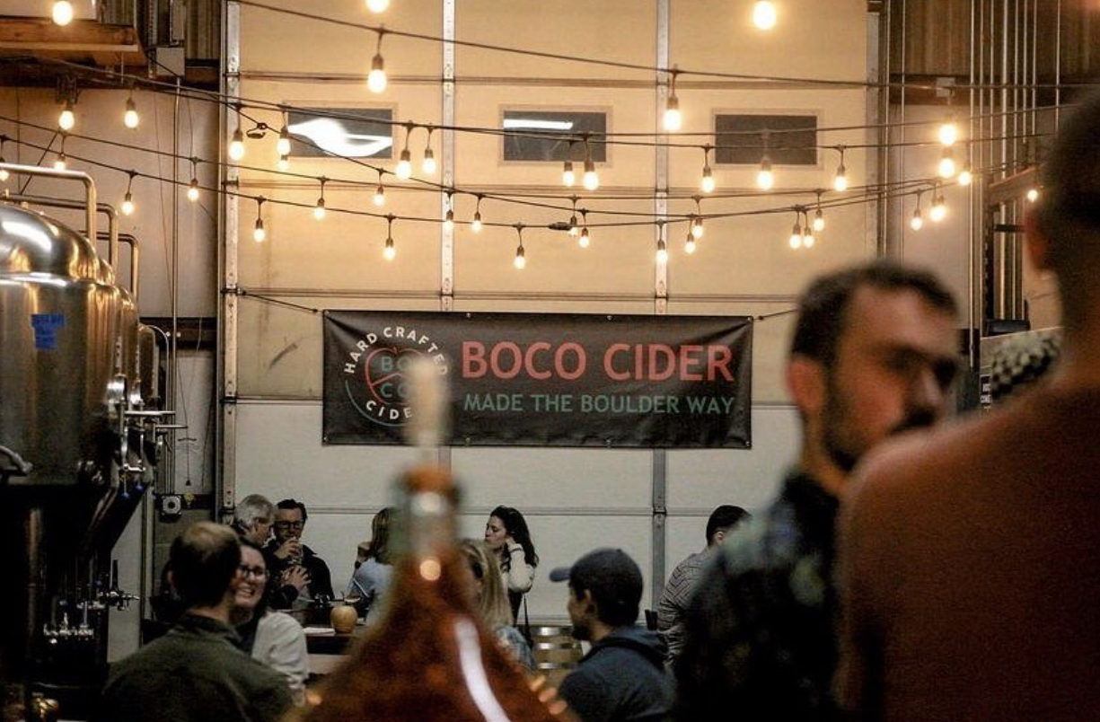 Industrial cidery tap room.