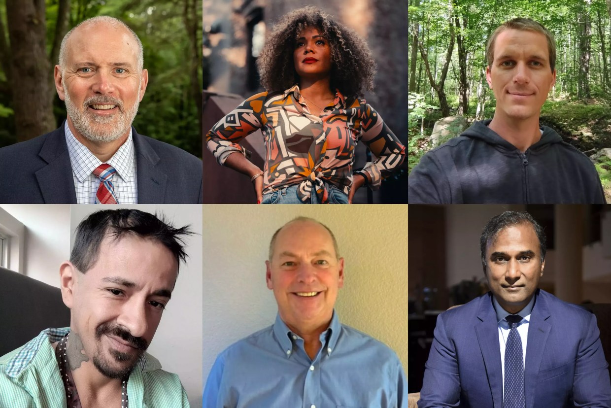 From top left to bottom right: Peter Sonski, Claudia De la Cruz, Chris Garrity, Brian Anthony Perry, Bill Frankel, Shiva Ayyadurai.