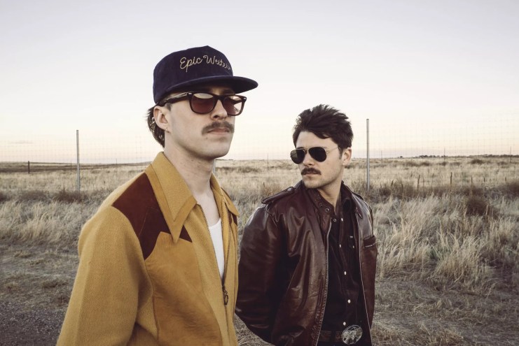 Kellen Wall and Bryce Menchaca of Marfa standing in a field