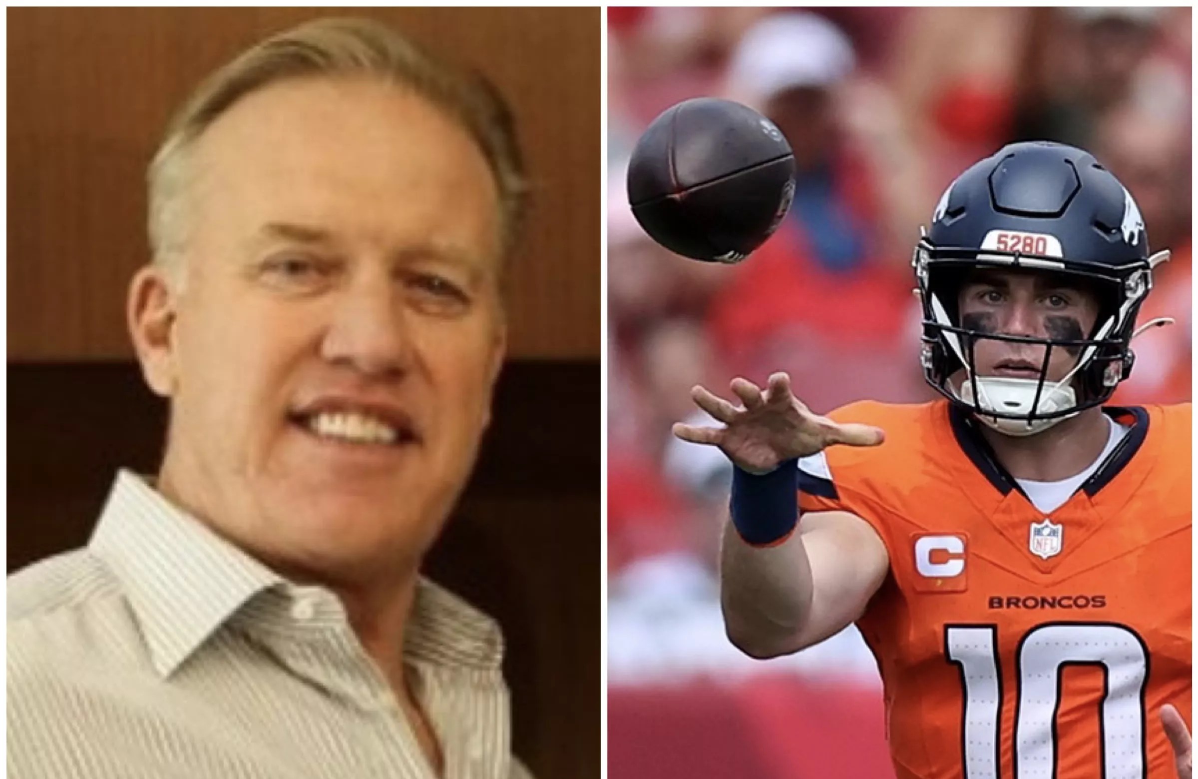 John Elway and Bo Nix