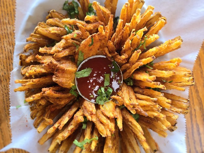 a fried blooming onion