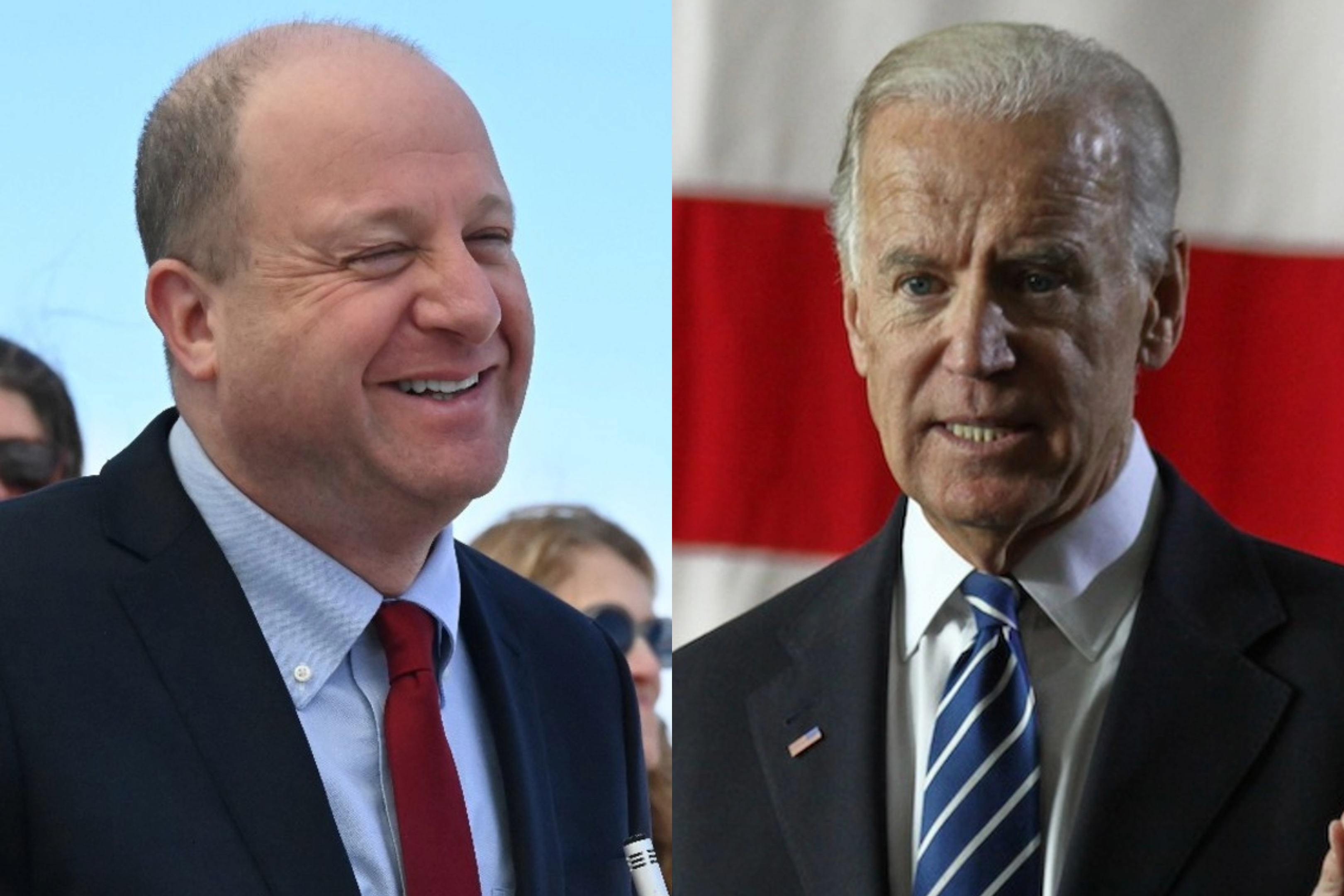 Jared Polis and Joe Biden