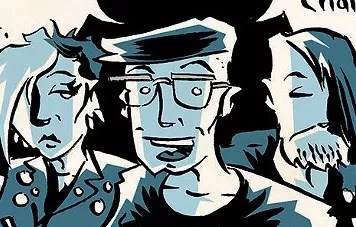 A cartoon drawing of Jason Heller