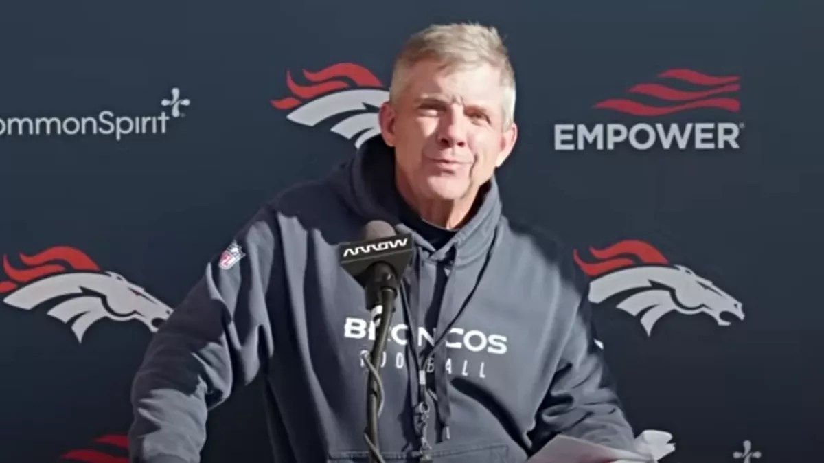 broncos coach sean payton during press conference