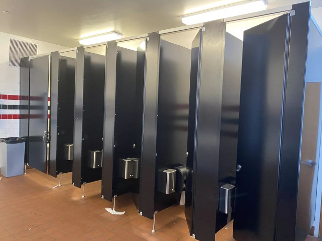 public bathroom stalls