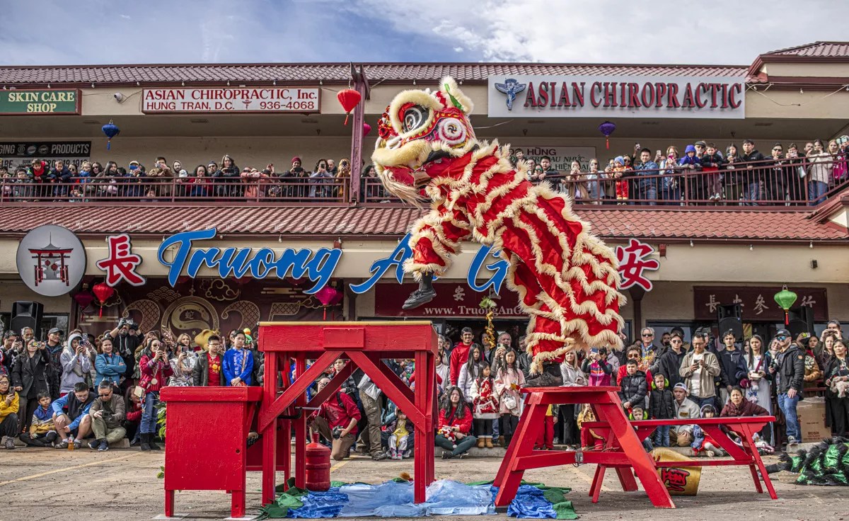 Chinese lion dance