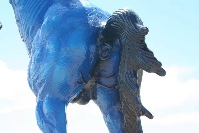 sculpture of horse's butt
