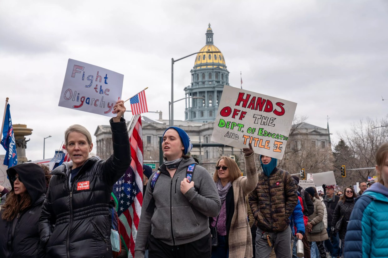 protesters at Colorado Capitol