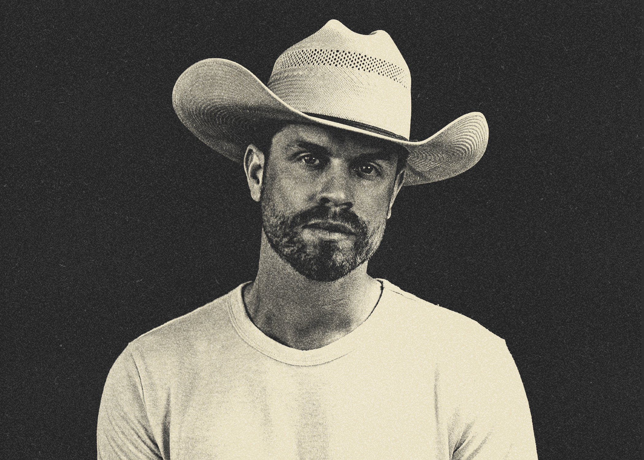 man in a white cowboy hat