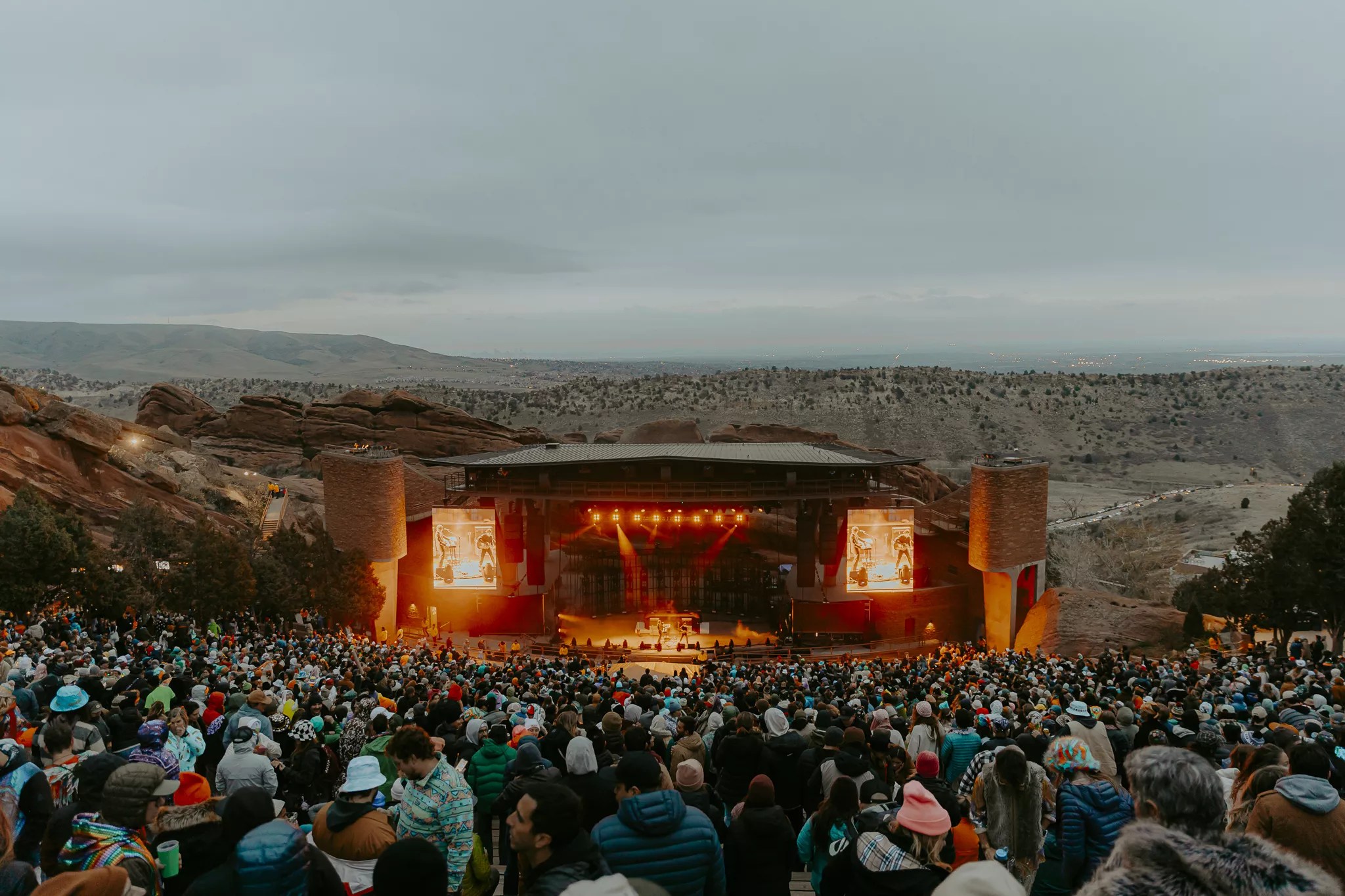 Concertgoers packed Red Rocks ahead of Polo & Pan.