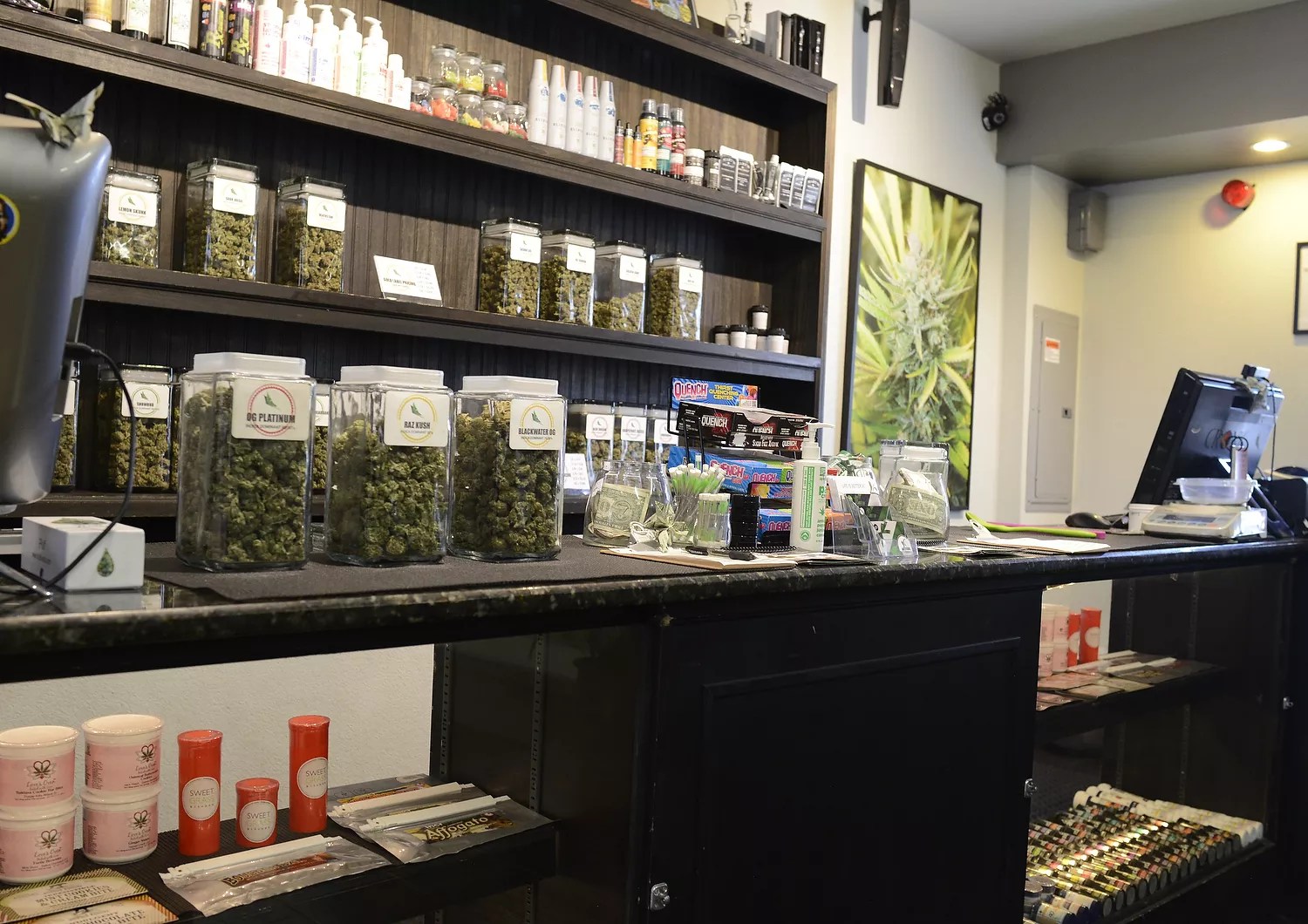 Inside marijuana dispensary
