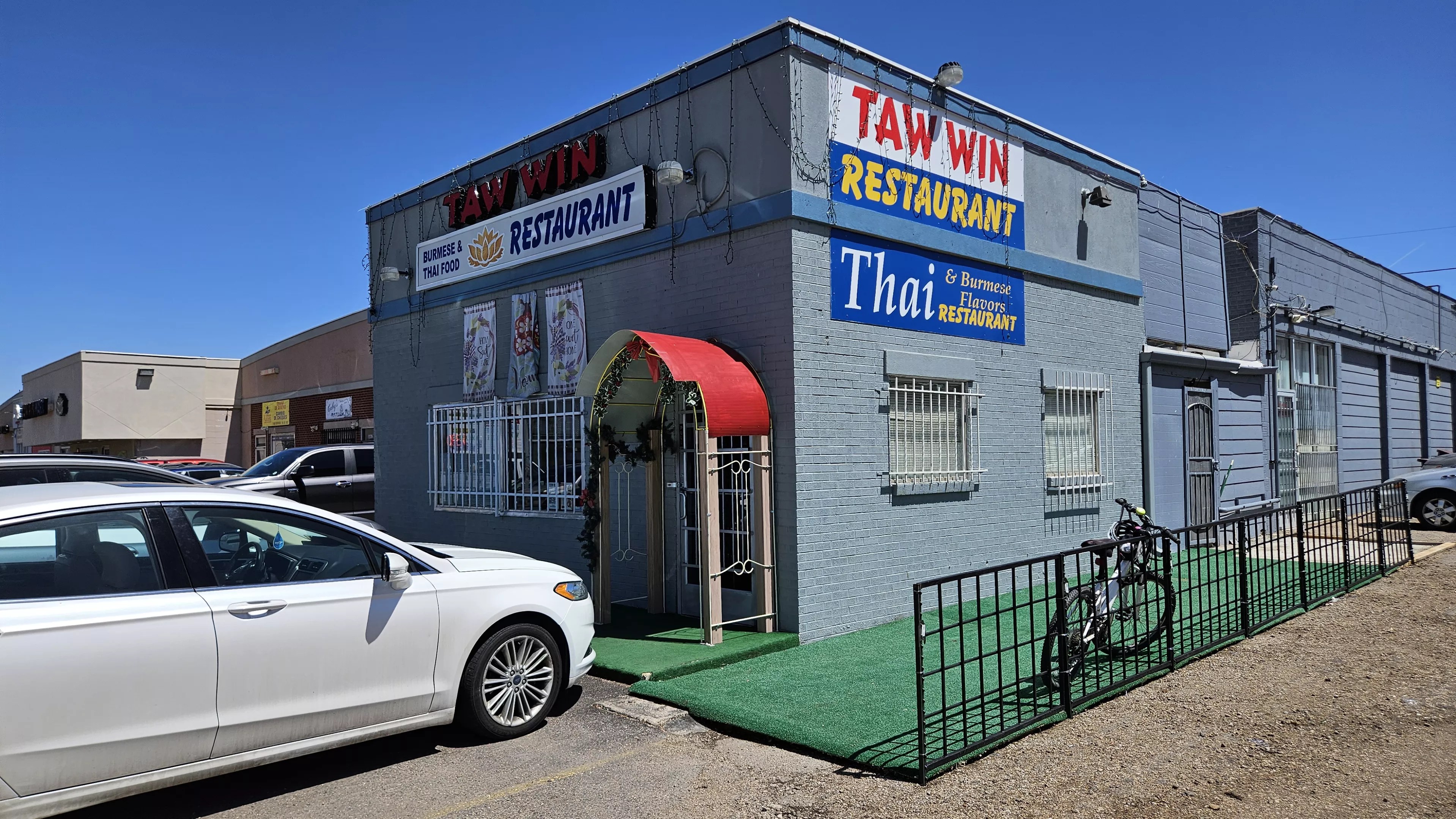 outside of Burmese restaurant