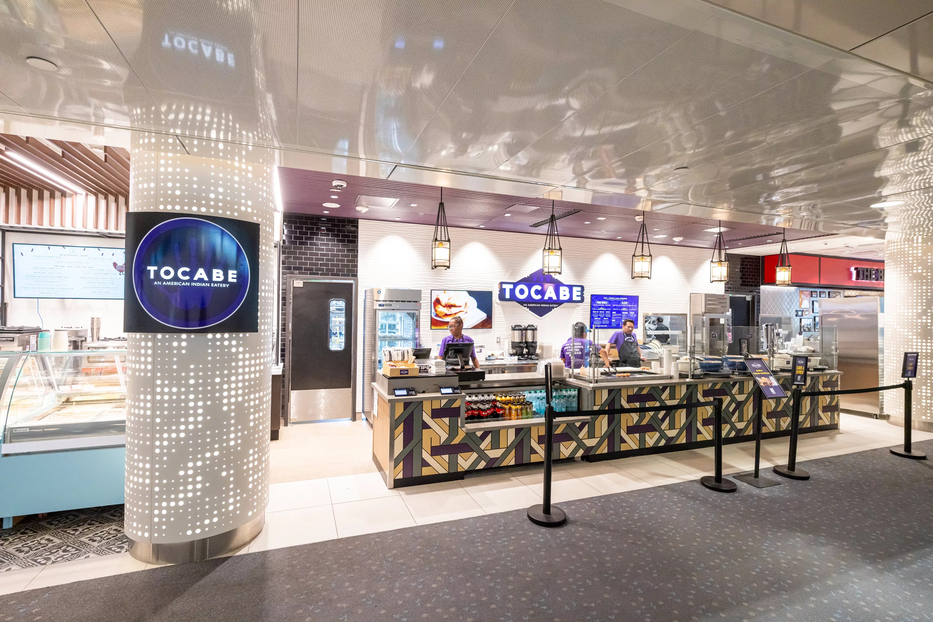 The quick-service counter at Tocabe's new DIA location