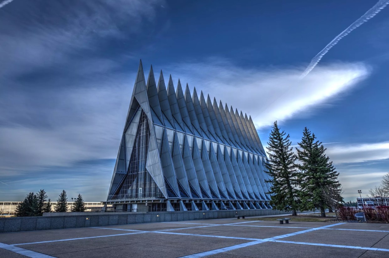Cadet chapel at Air Force Academy