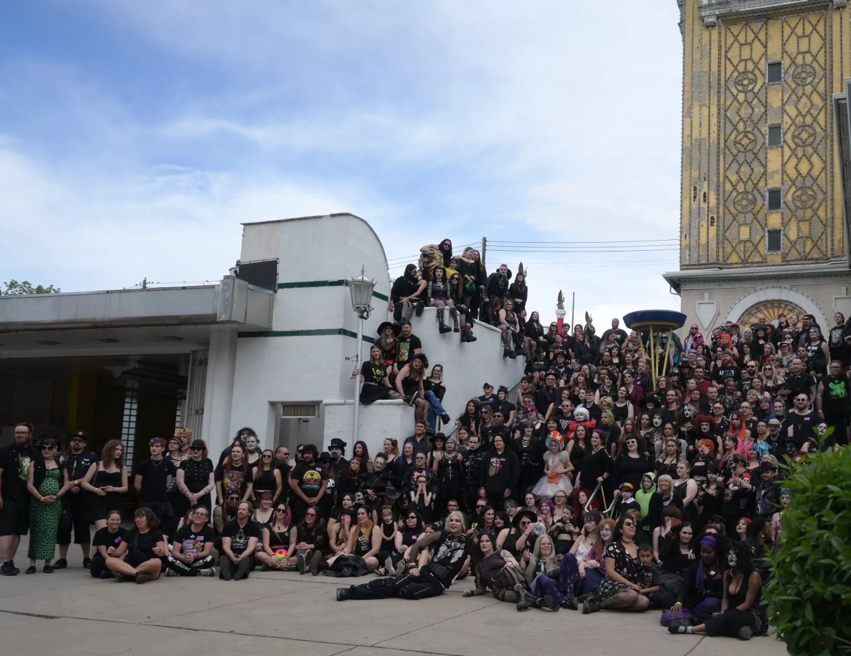 People in goth attire