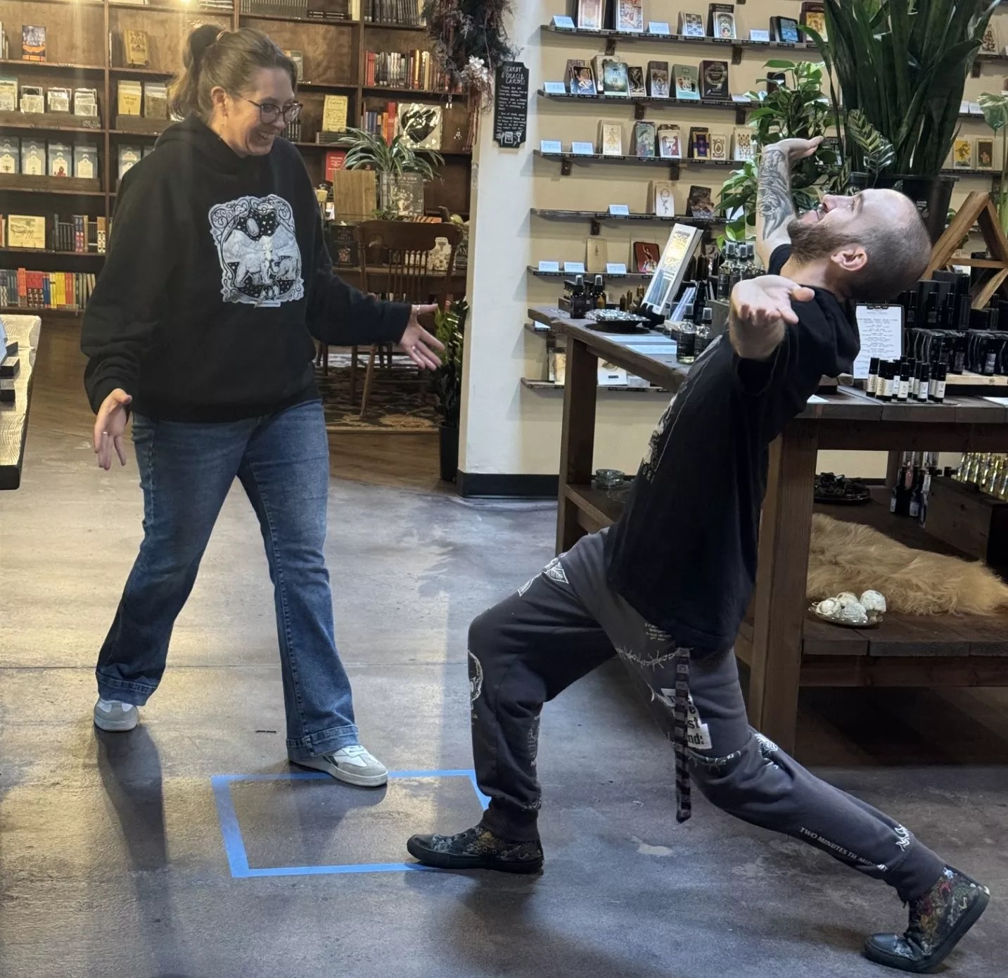 People pose for a photo