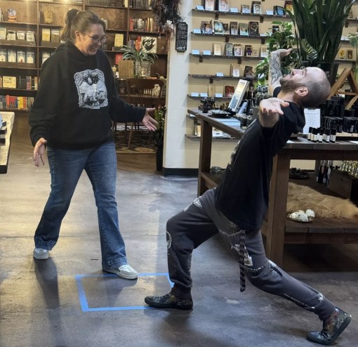 People pose for a photo