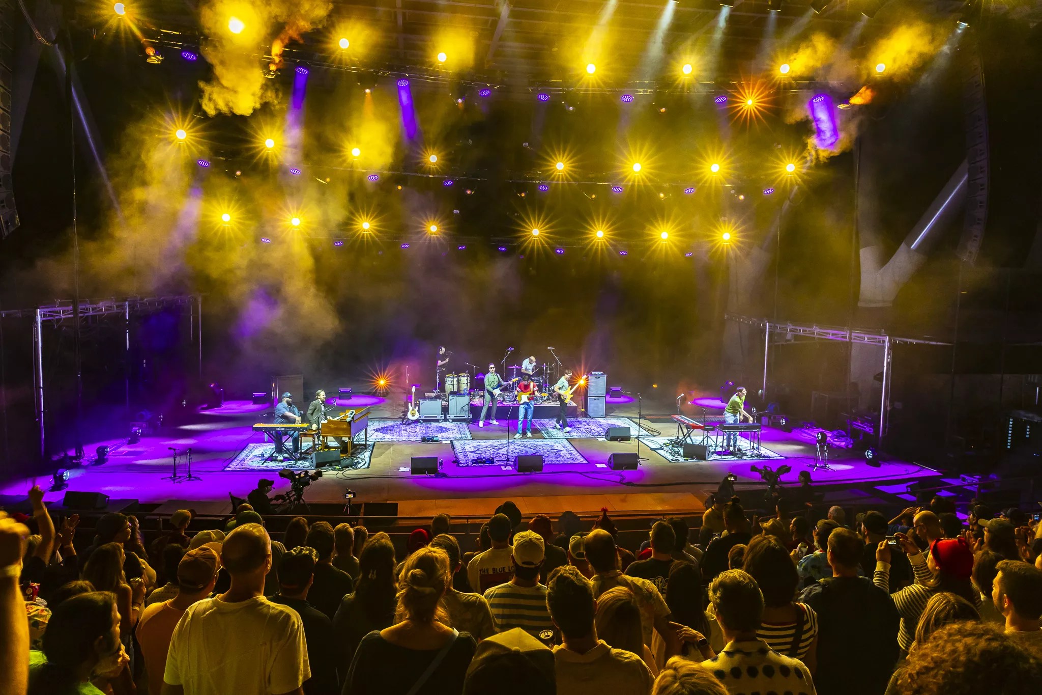 Vulfpeck on stage at Red Rocks on Saturday, July 5, 2025.