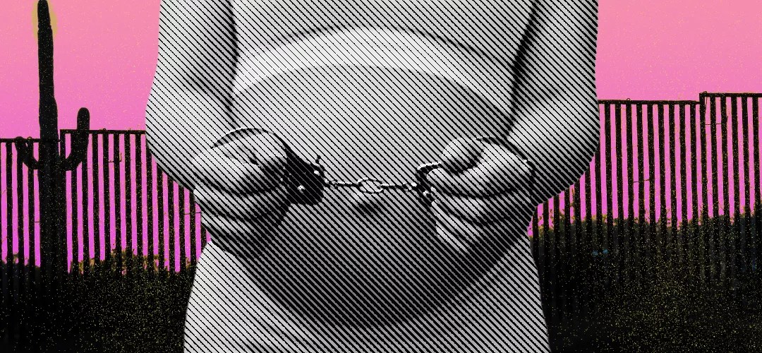 a pregnant woman in handcuffs