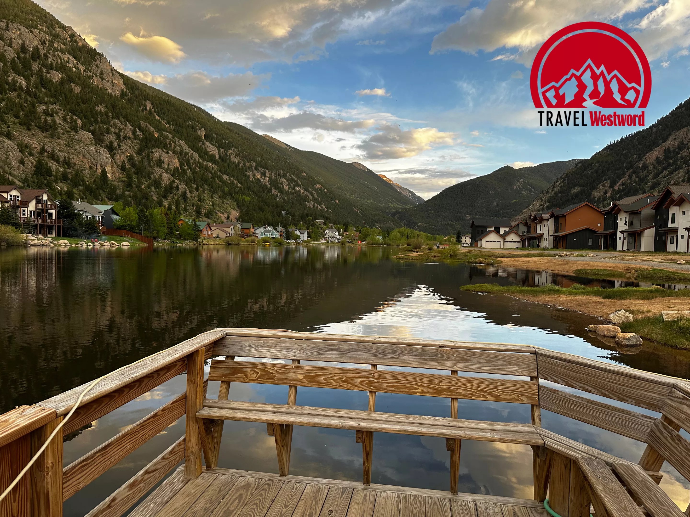 landscape image of a lake with mountains